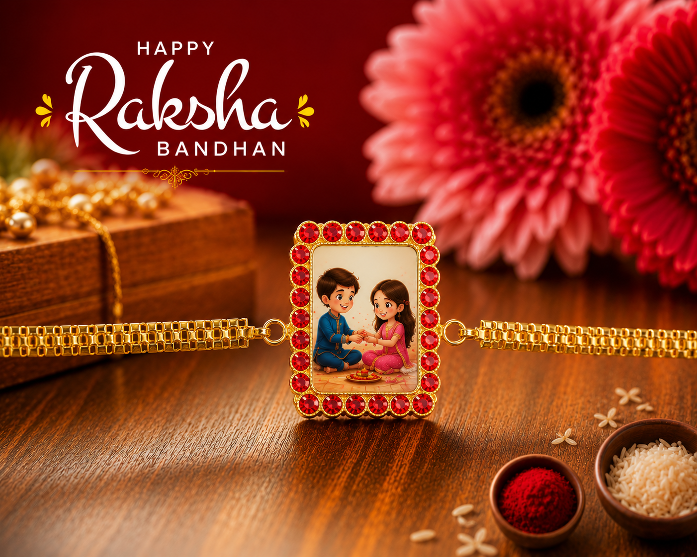Rectangle Bracelet Rakhi